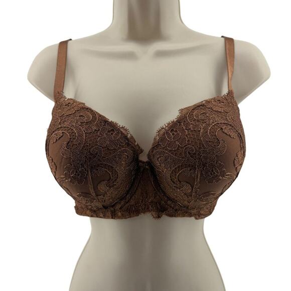 Victoria's Secret Dream Angels Lightly-Lined Lace Demi Bra Chocolatey Lace 36DD - Picture 1 of 8